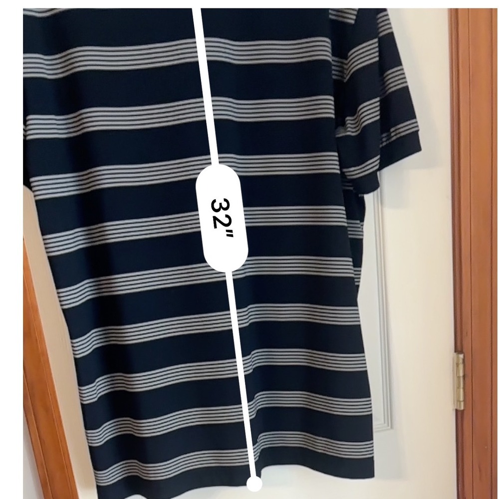 Chaps Golf 78 Mens XL Blue Stripe Stay Dry Polo Shirt Short Sleeve Nice-preowned - Picture 9 of 9